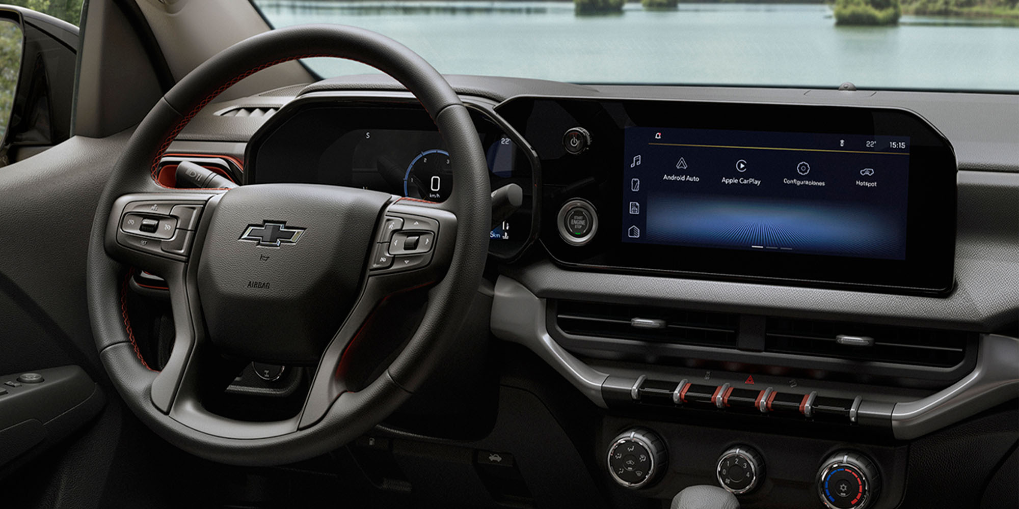 Volante y panel de instrumentos digital Chevrolet Colorado